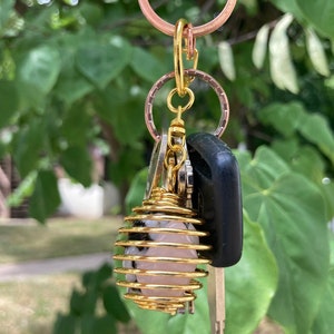 Tumbled Crystal Keychain Custom, Keychain with Crystals, Protection Keychain, Keychains for Woman, Gemstone Keychain, Healing Crystals