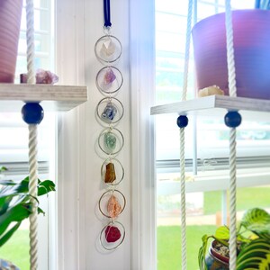 Hanging Crystal Decor 7 Chakra Wall Hanger Window Suncatcher Hippie Decor Office Wall Art Meditation Room Housewarming Gift Woman Protection