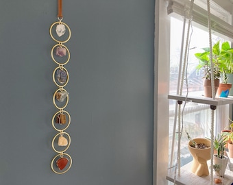 Chakra Wall Hanging | Raw Crystal Suncatcher, Raw Crystal Decor, Positive Energy Crystal Wall Hanging, Chakra Crystal Gifts, Spiritual Decor