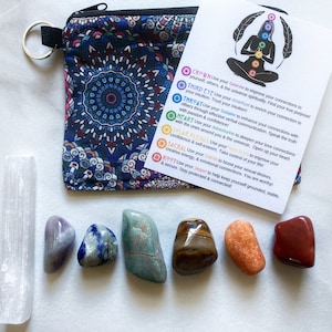Chakra Crystal Set | Chakra Stone Set, Chakra Healing Crystal Set, Crystal Chakra Set, Chakra Healing Kit, Gift Box Chakra, Crystal Sets