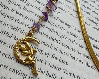 Fairy Crystal Hook Bookmark | Personalized Bookmarks, Fantasy Goth Book, Book Nook Vibes, Custom Gifts for Readers, Mystical Bookmark Gem