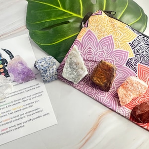 7 Chakra Crystal Set | Chakra Stone Set, Chakra Healing Crystal Set, Raw Crystal Chakra Set, Chakra Healing Kit, Gift Box Chakra