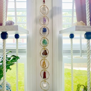 7 Chakra Wall Hanging Decor Meditation Room Protection Crystals Balancing Stones Hippie Gift Room Yoga Gifts Crystal Healing Gift Daughter