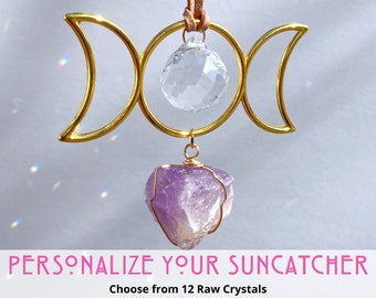 Moon Suncatcher Crystal | Boho Suncatchers, Hanging Suncatcher, Suncatcher Crystals, Suncatcher Window Crystal, Prism Crystal Suncatcher