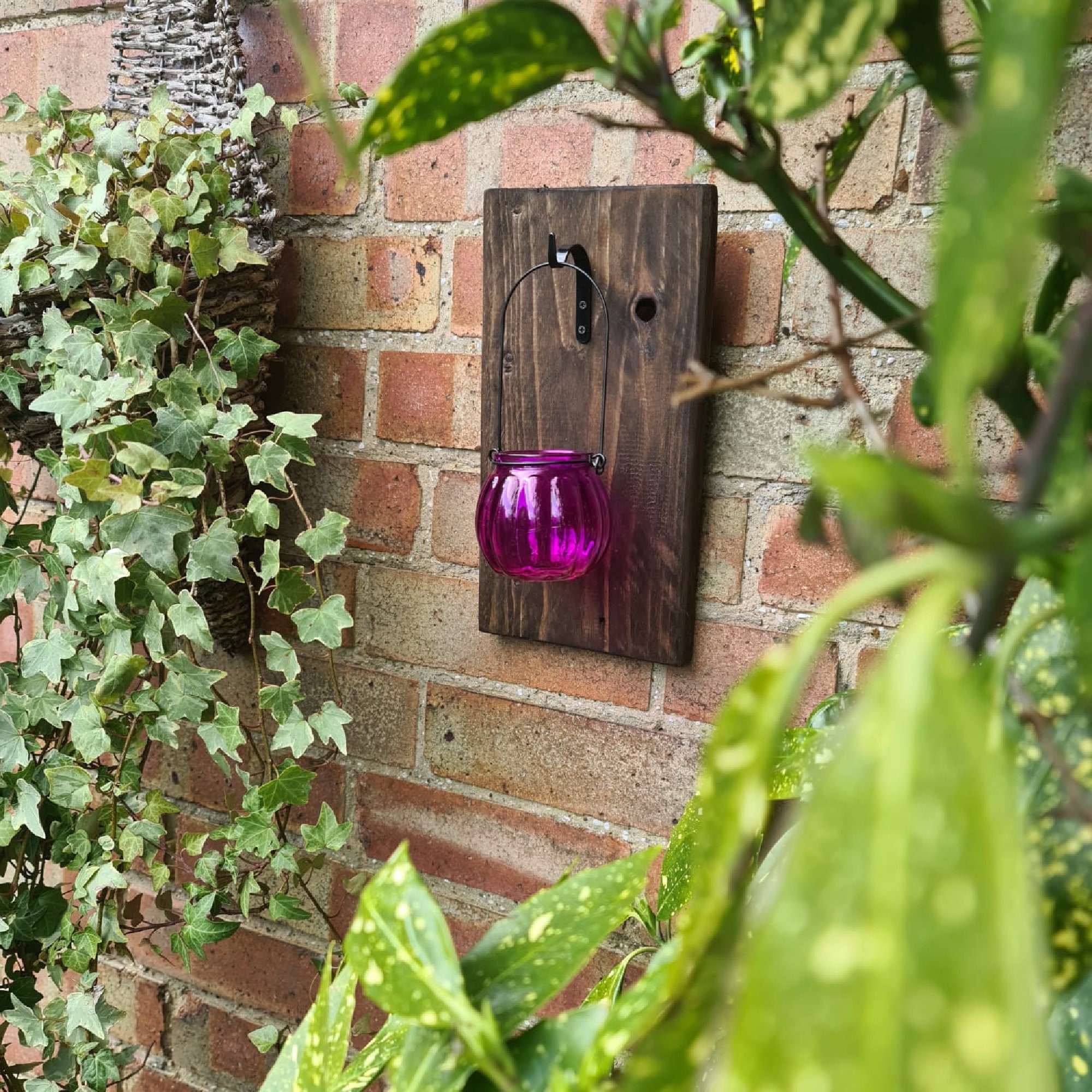 Linterna colgante soporte de linterna de pared de pino | Etsy