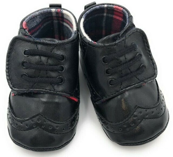 Scottish Baby Soft Brogues Black Shoes