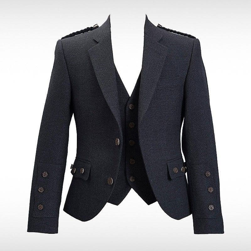 Pure New Wool Crail Argyle Grey Jacket 