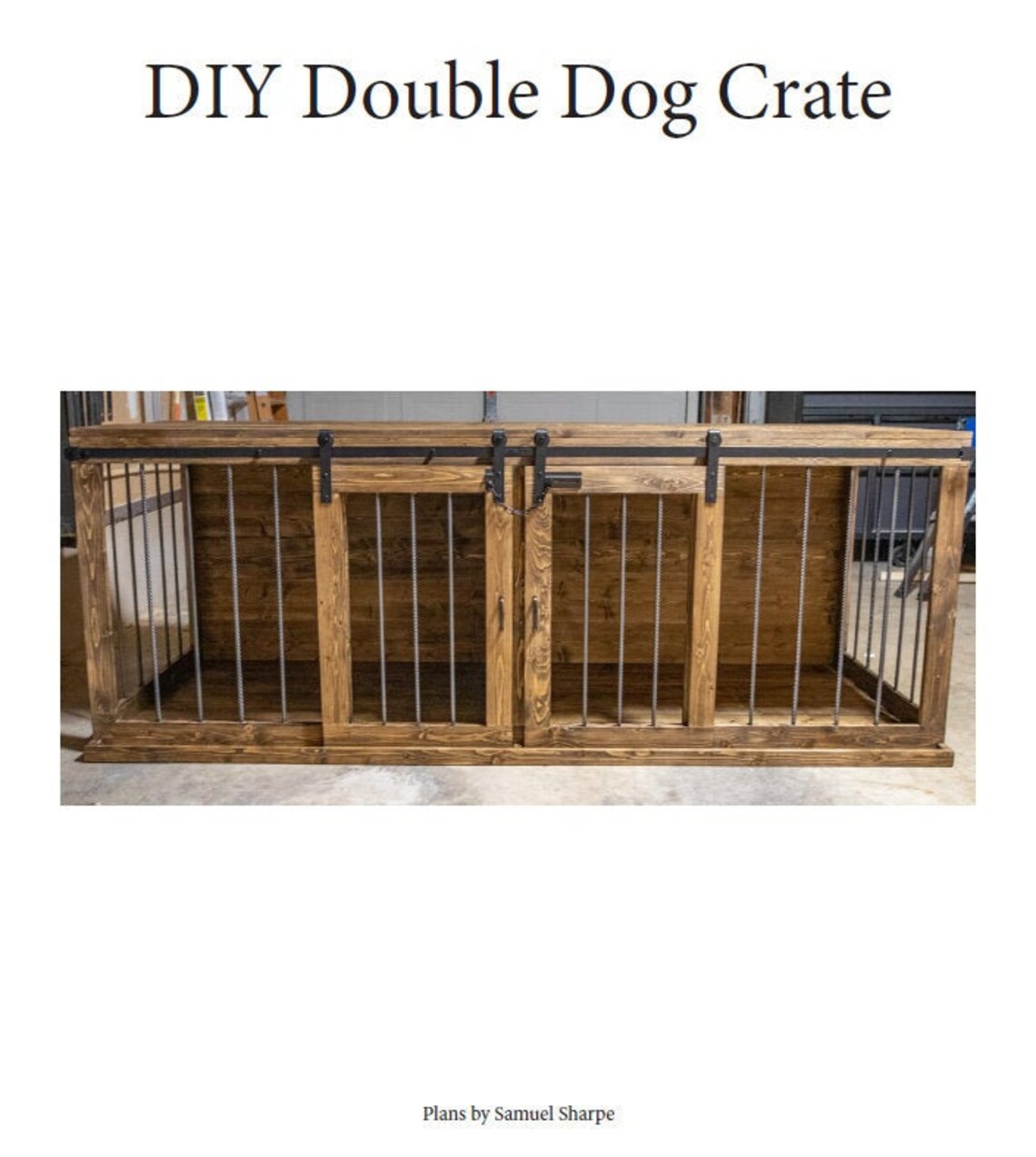 DIY Double Dog Crate Plans - Etsy