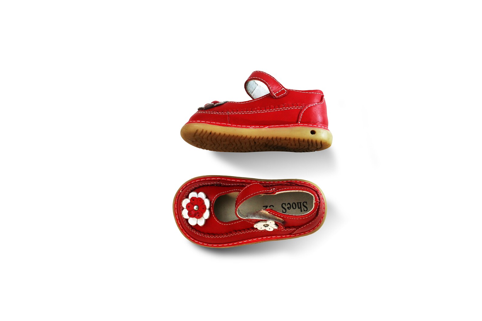 Cute Kids Red Mary Jane Shoes With Red and White Etsy UK