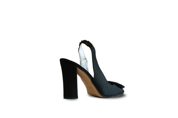 Vintage Style Ladies Black Slingback 