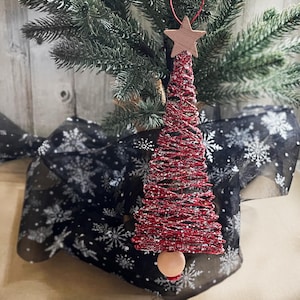 Wire Christmas Tree Ornament, Tree Ornament, Wire Ornament