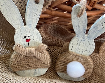 6 Easter Bunny Ornaments, Easter Ornaments, Bunny Ornament