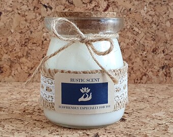 Rustic Candle | Farmhouse Style Candle | Rustic Decor | Wedding Decor Candle