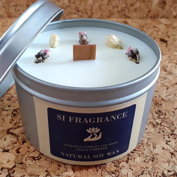 Si Perfume Soy Wax Candle | Handmade in London | Ecofriendly GMO Free Candle | Strong Scented Candle