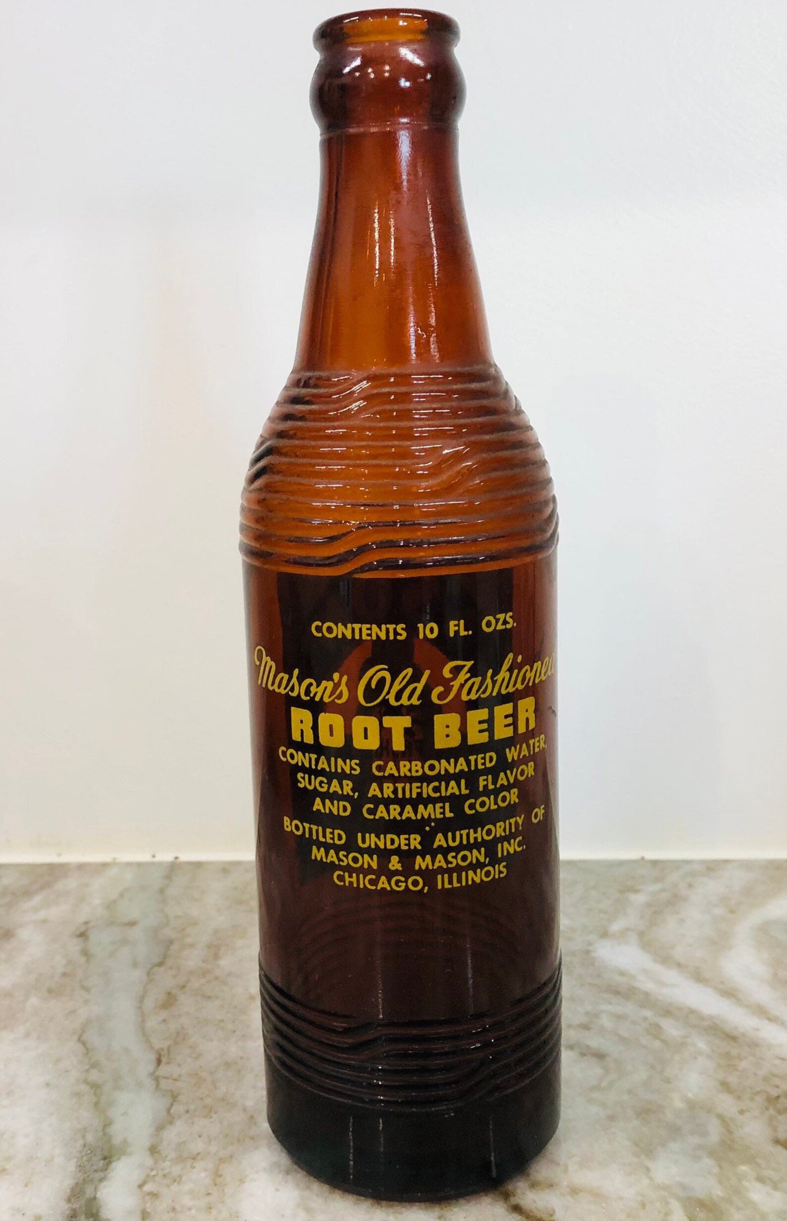 Vintage Masons Old Fashioned Root Beer Bottle 10 Ozs. Etsy