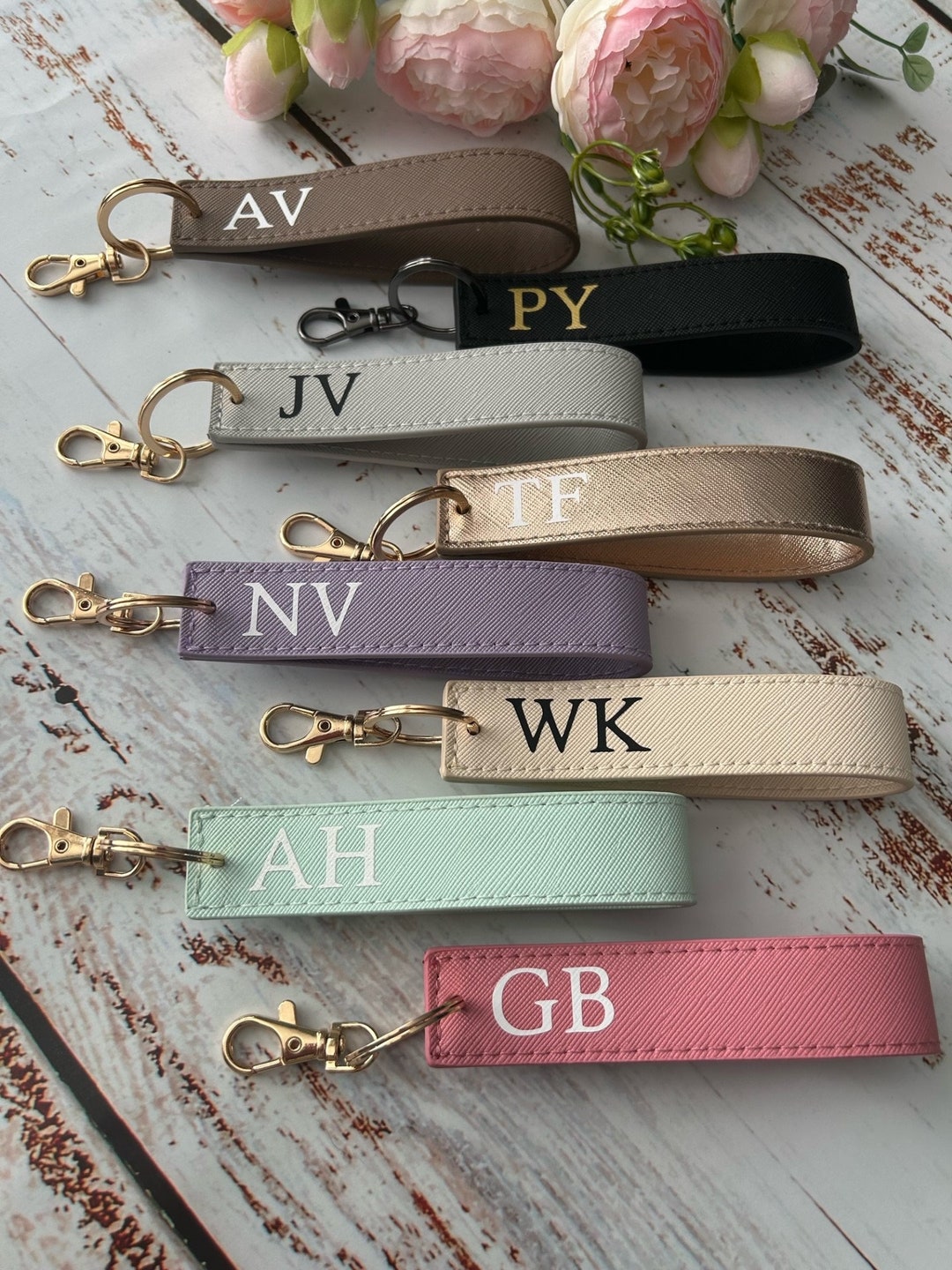 PERSONALISED KEYRING, Monogrammed Key Ring, Initials, Personalised Gift