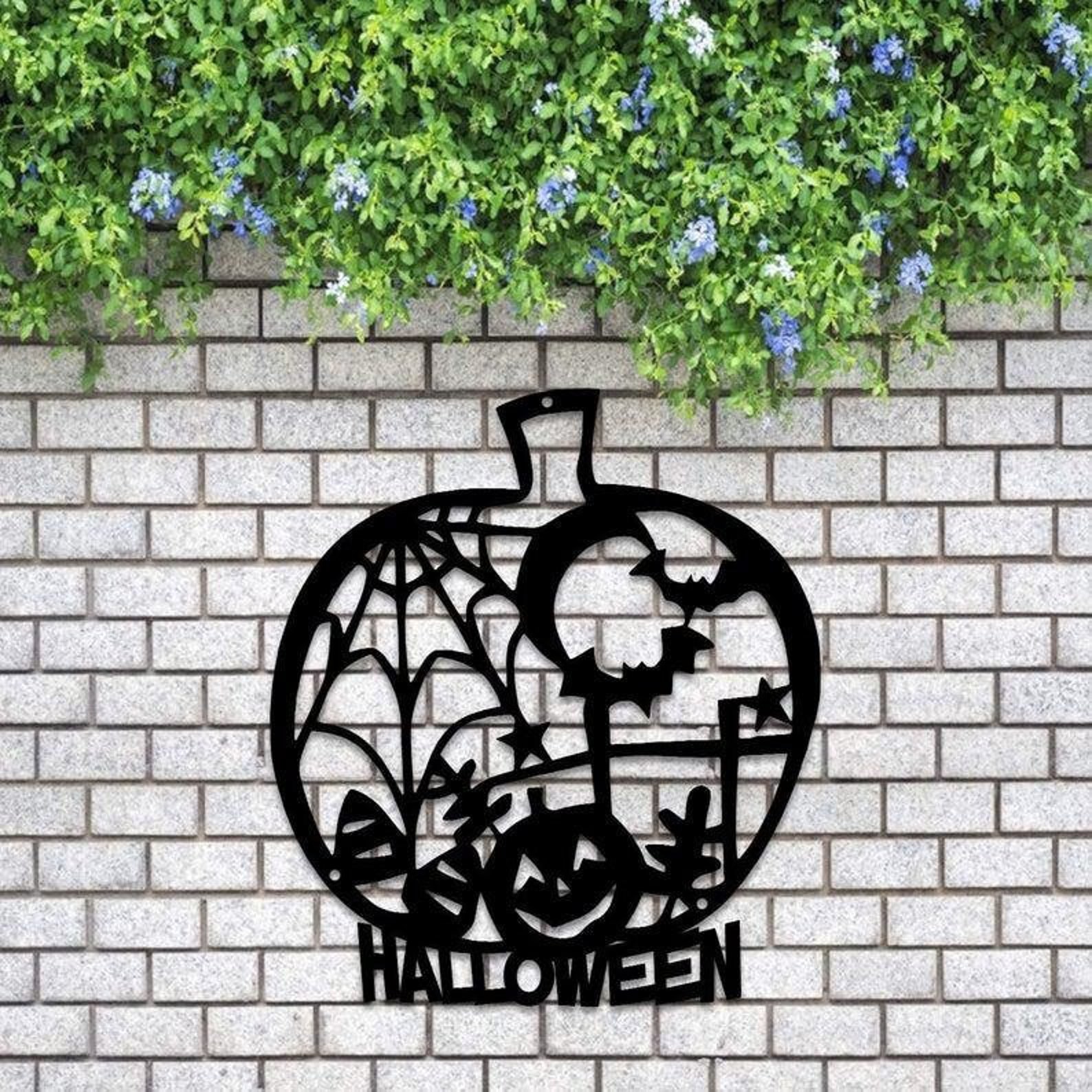 Halloween Metal Signs
 Halloween Pumpkin Metal Sign Metal Pumpkin Sign Happy