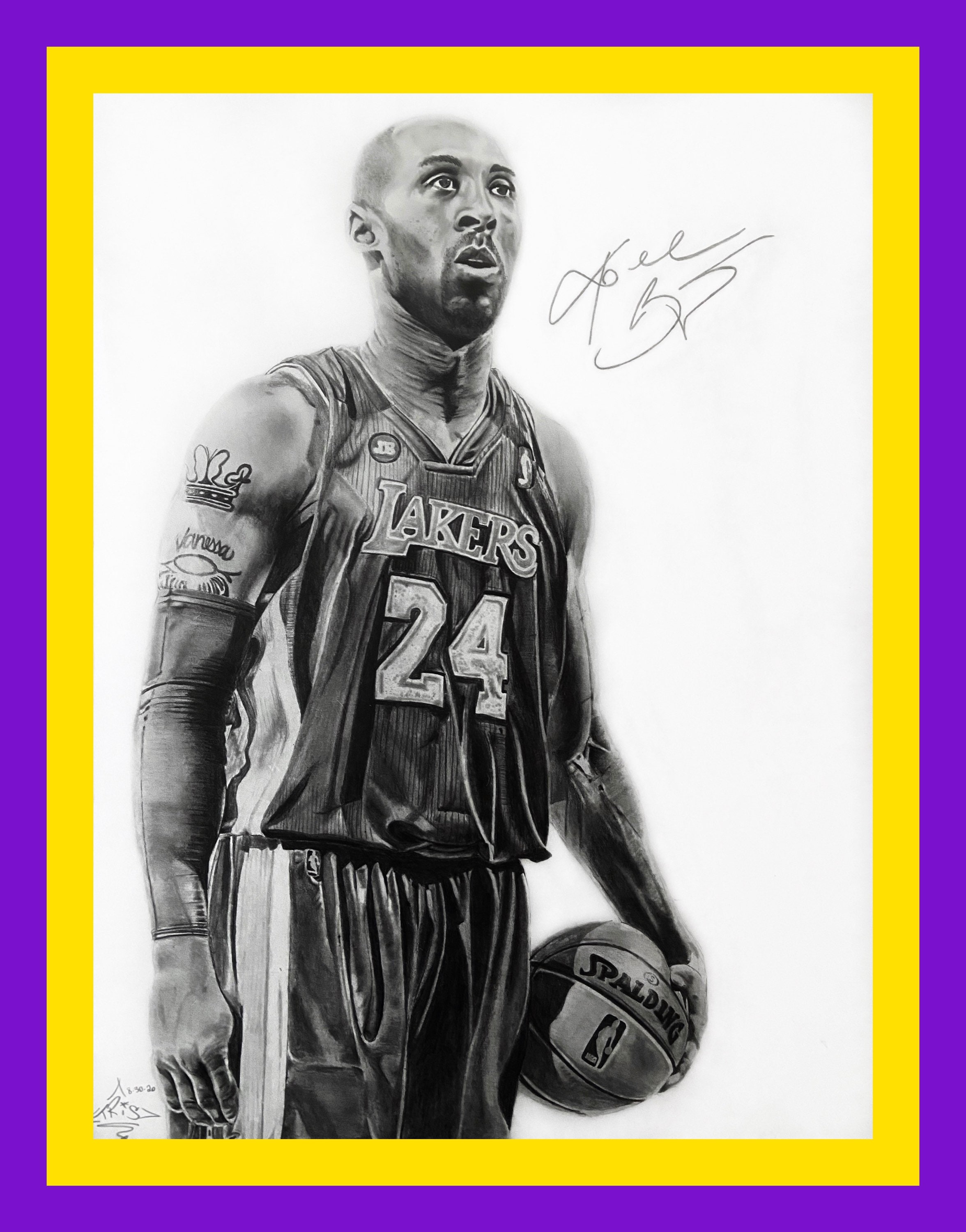 Kobe Bryant Drawing *poster Print* - Etsy