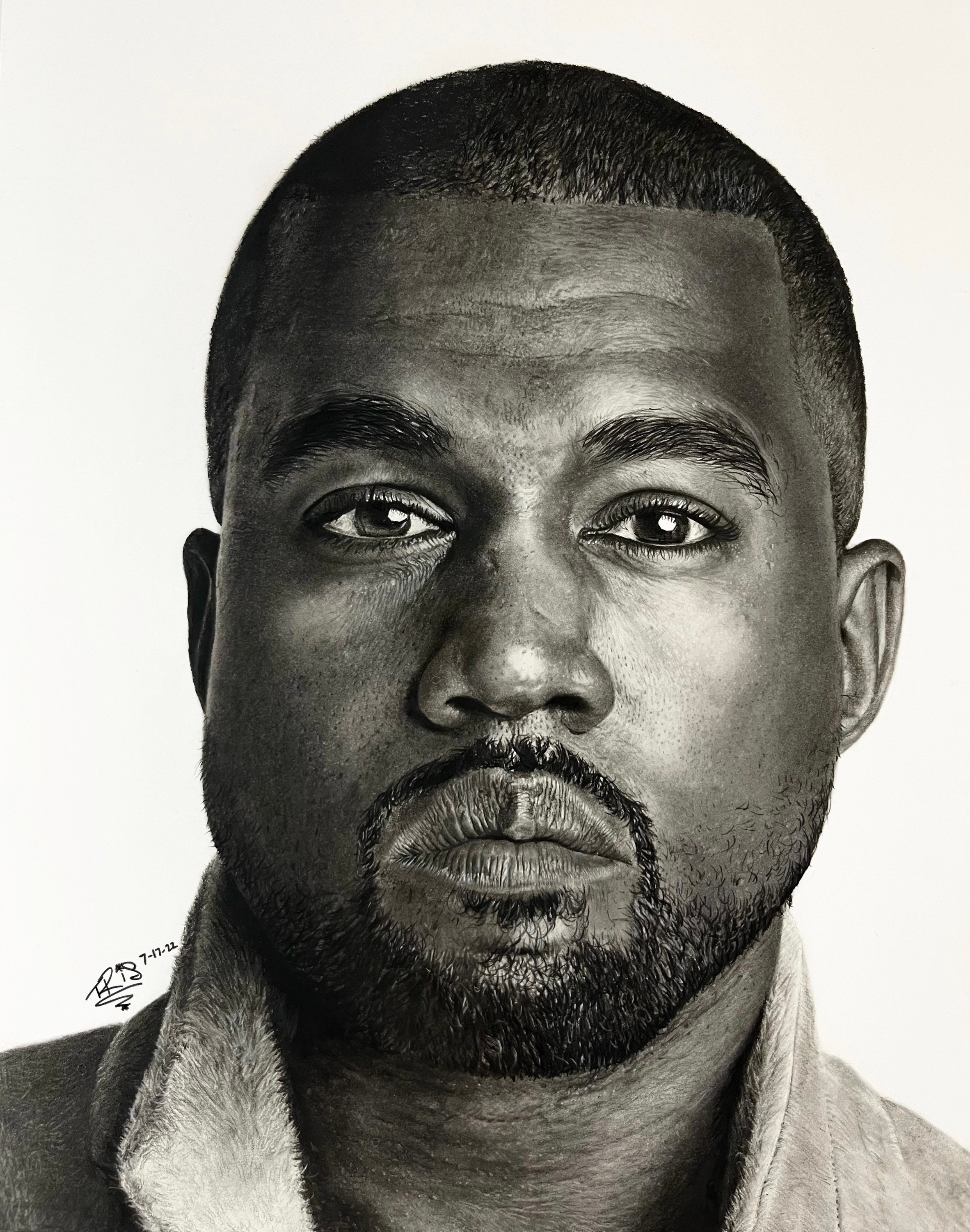Kanye West Drawing (Poster Print)