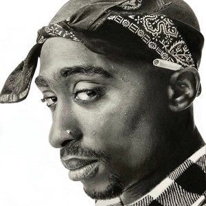 Tupac Shakur Owned & Worn Red Bandana Do-Rag