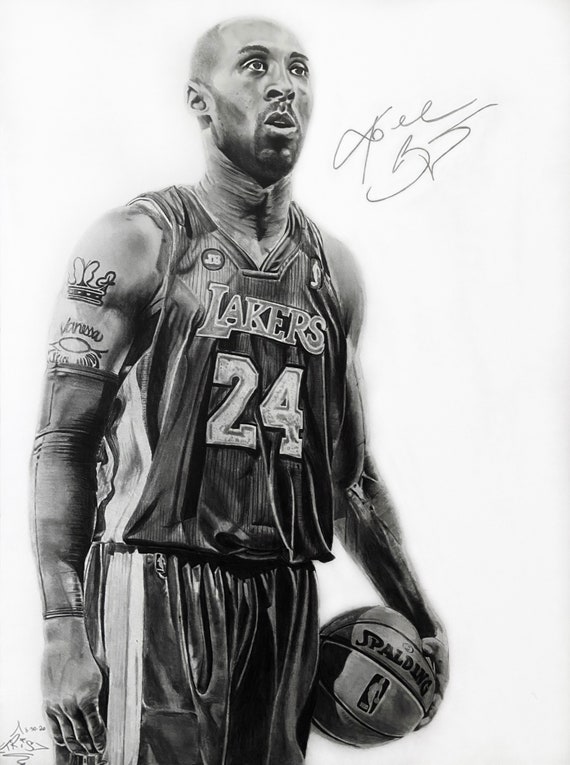 Kobe Bryant Drawing poster Print - Etsy