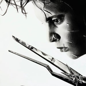 Edward Scissorhands drawing *Poster Print*