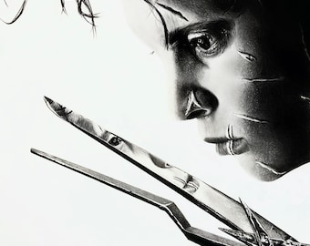 Edward Scissorhands drawing *Poster Print*