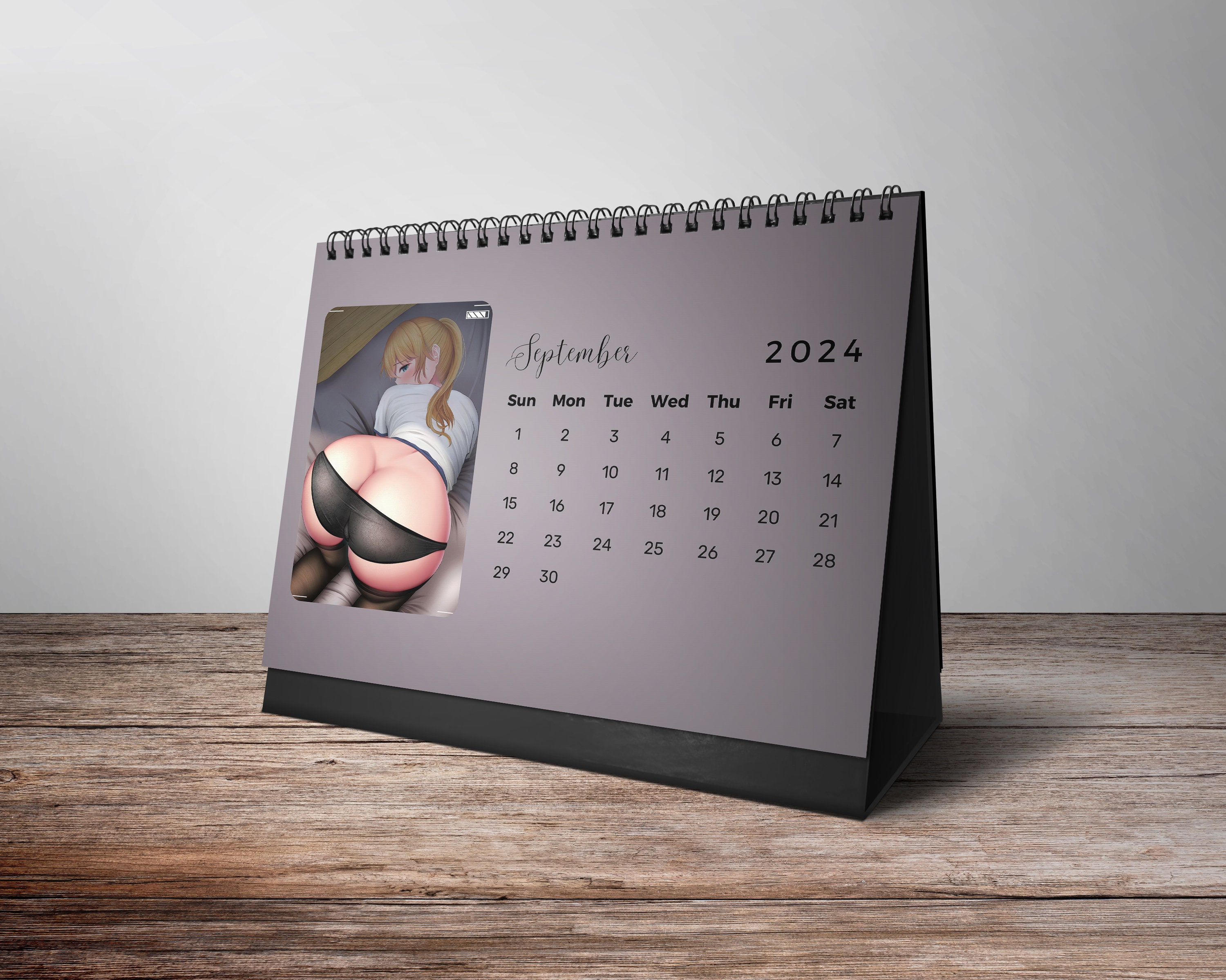 Booty Calendar, 2024 Desk Calendar, 2024 Anime Calendar, Erotic