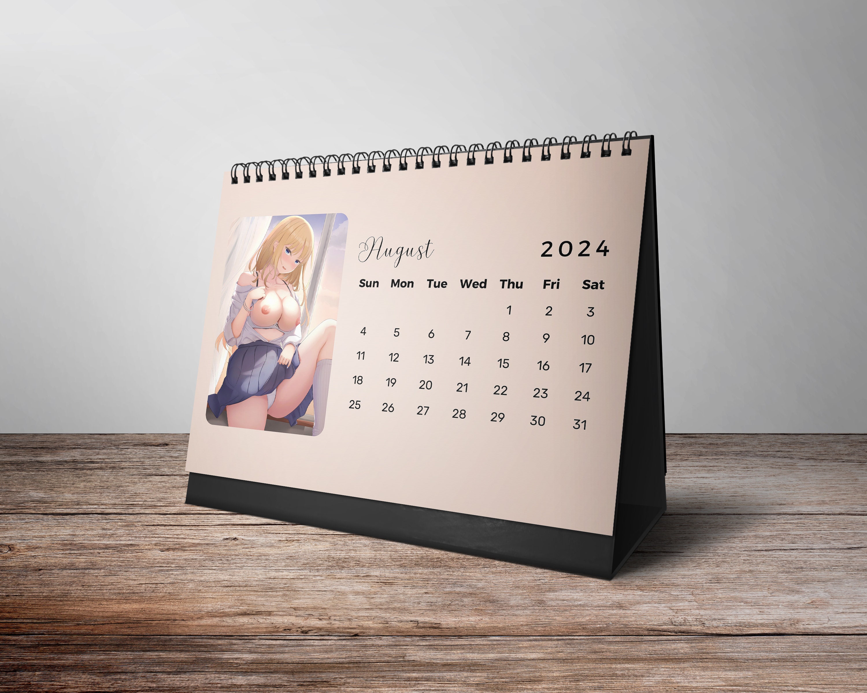Boobs Calendar, 2024 Desk Calendar, 2024 Anime Calendar, Erotic