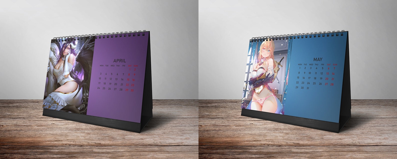 2023 Desk Calendar Anime Girl Poster 2023 Anime Calendar Etsy