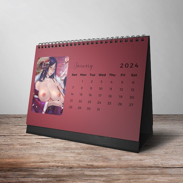 Boobs Calendar, 2024 Desk Calendar, 2024 Anime Calendar, Erotic Calendar, Anime Girl Poster, Sexy Anime Girl, Erotic Art, Christmas Gift