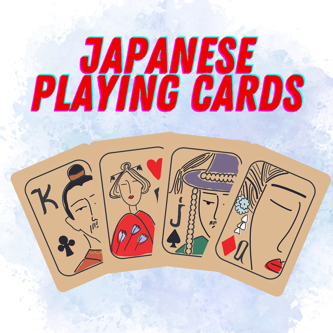 Set of 2 Japanese Playing Cards Unique Playing Cards Playing Etsy