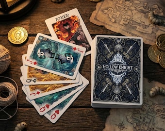 Set van 2 holle ridderspeelkaarten, unieke pokerkaarten, kerstcadeau
