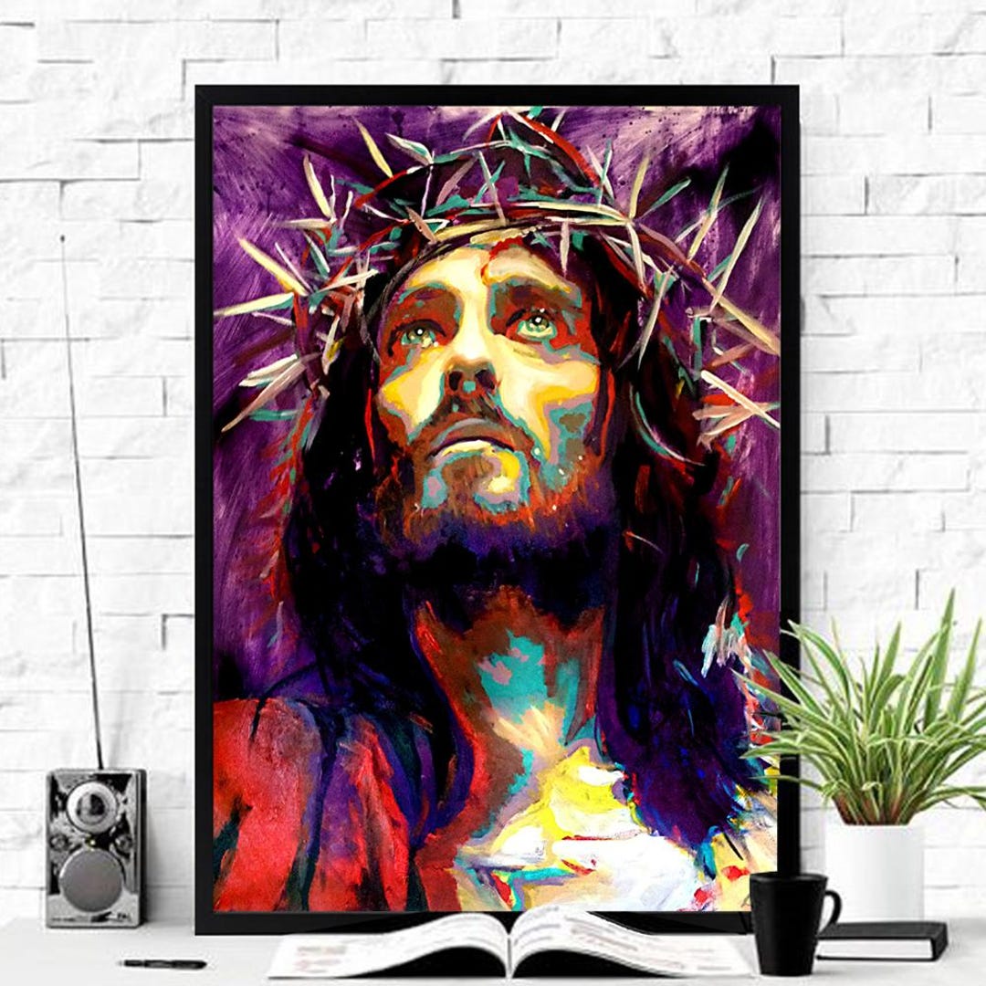 Jesus Wall Art, Jesus Poster, Jesus Christ Poster, Jesus Art, Abstract ...