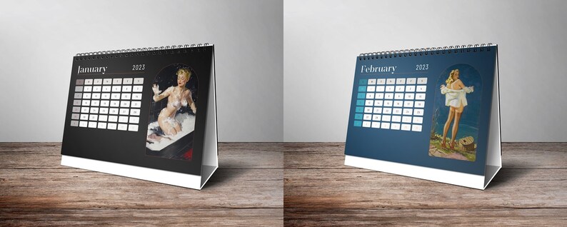 2023 Desk Calendar Pin up Girl Calendar Erotic Calendar - Etsy