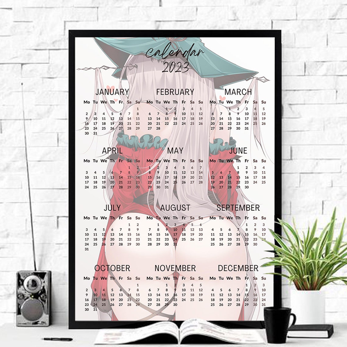 Calendrier mural 2023 Affiche Anime Girl Calendrier 2023 - Etsy France