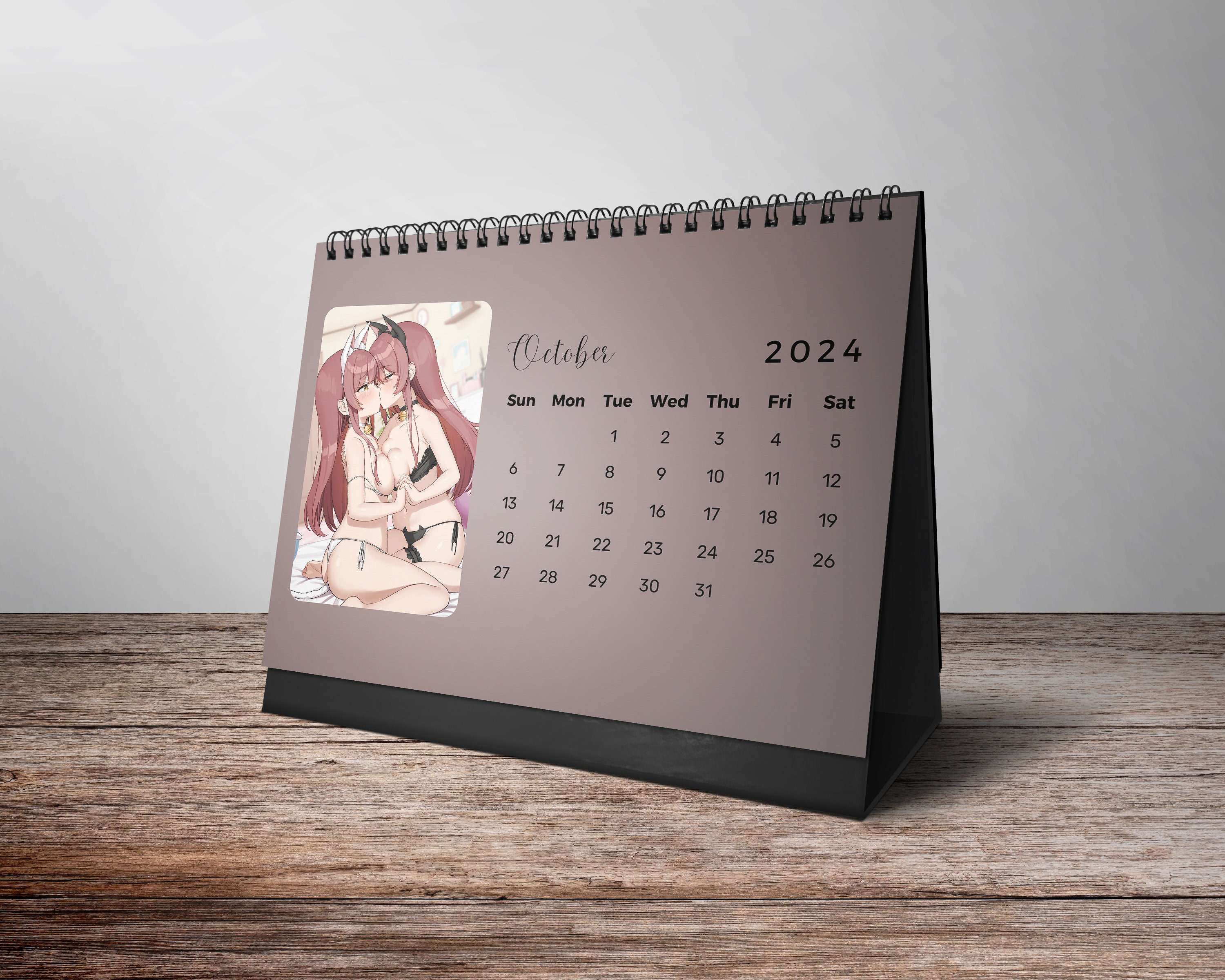 Modelo de calendário escolar de anime