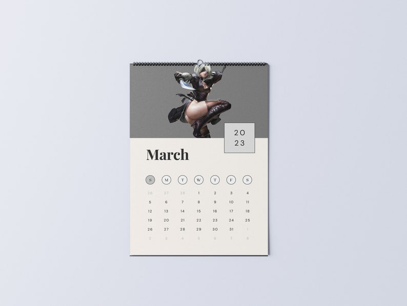 2023 Nier Automata Calendar 2023 Wall Calendar Erotic Etsy Norway