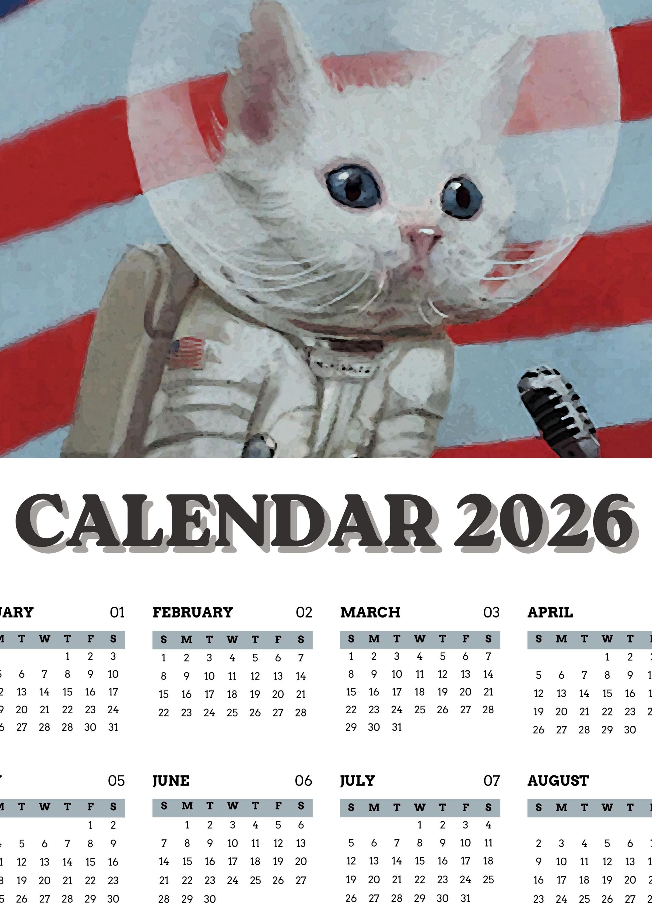 2026 Poster Calendar, Mr. Pebbles, Fallout Poster, Wall Calendar, Large ...
