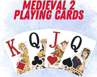 Medieval 2 Playing Cards, Set of 2 Poker Cards, Unique Playing Cards, Classic Playing Cards, Collectible Deck, Card Games, Christmas Gift