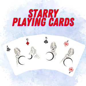 Sterrenhemel speelkaarten, set van 2 pokerkaarten, unieke speelkaarten, astrologiekaart, klassiek speelkaartenspel, kaartspel, kerstcadeau