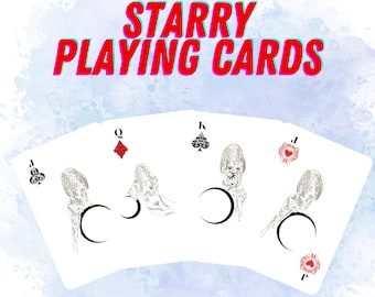 Starry Playing Cards, Set of 2 Poker Cards, Unique Playing Cards, Astrology Card, Classic Playing Cards Deck, Deck of Cards, Christmas Gift