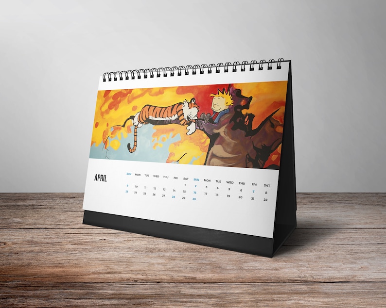 2023-desk-calendar-calvin-and-hobbes-calendar-calvin-and-etsy-uk