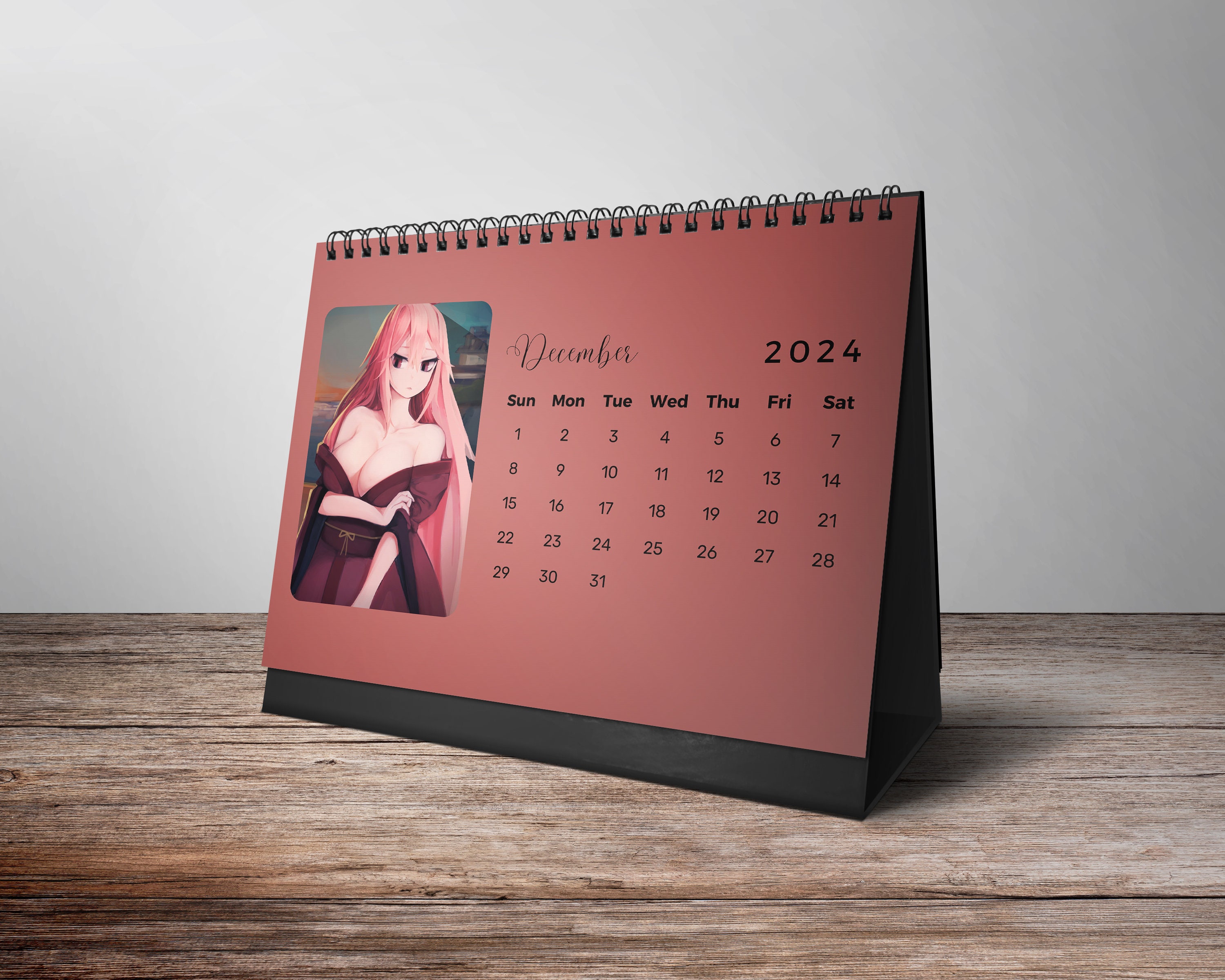 Boobs Calendar 2024 Desk Calendar 2024 Anime Calendar Etsy Australia