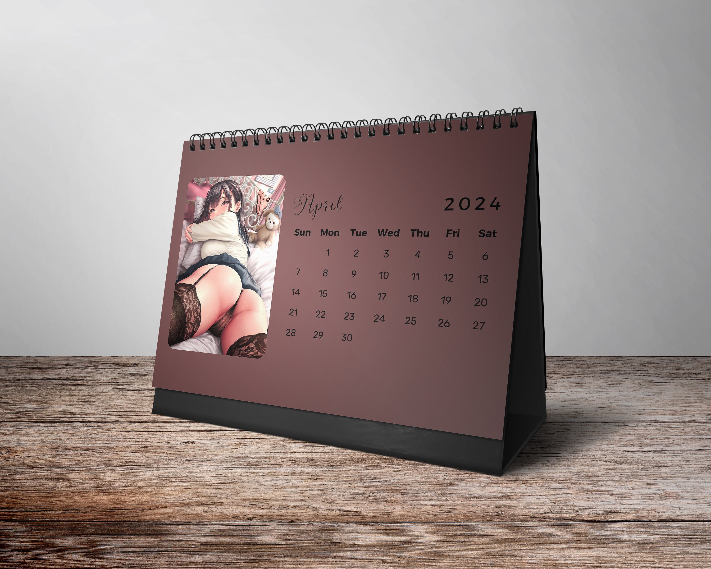 Booty Calendar, 2025 Desk Calendar, 2025 Anime Calendar, Erotic