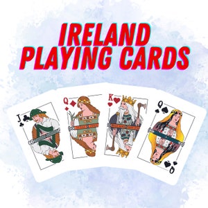 Ireland Playing Cards, Set of 2 Poker Cards, Unique Playing Cards, Classic Playing Cards Deck, Deck of Cards, Card Games, Christmas Gift