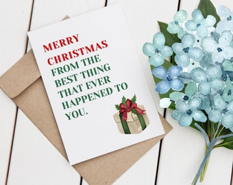 Christmas Card, Funny Card, Funny Xmas Card, Naughty Christmas Card, Christmas Gift, Holiday Card, Boyfriend Christmas, Husband Christmas