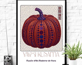 Yayoi Kusama Poster, Pumpkin Wall Art