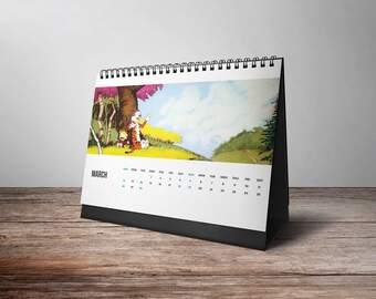 Calendar Calvin and Hobbes Etsy
