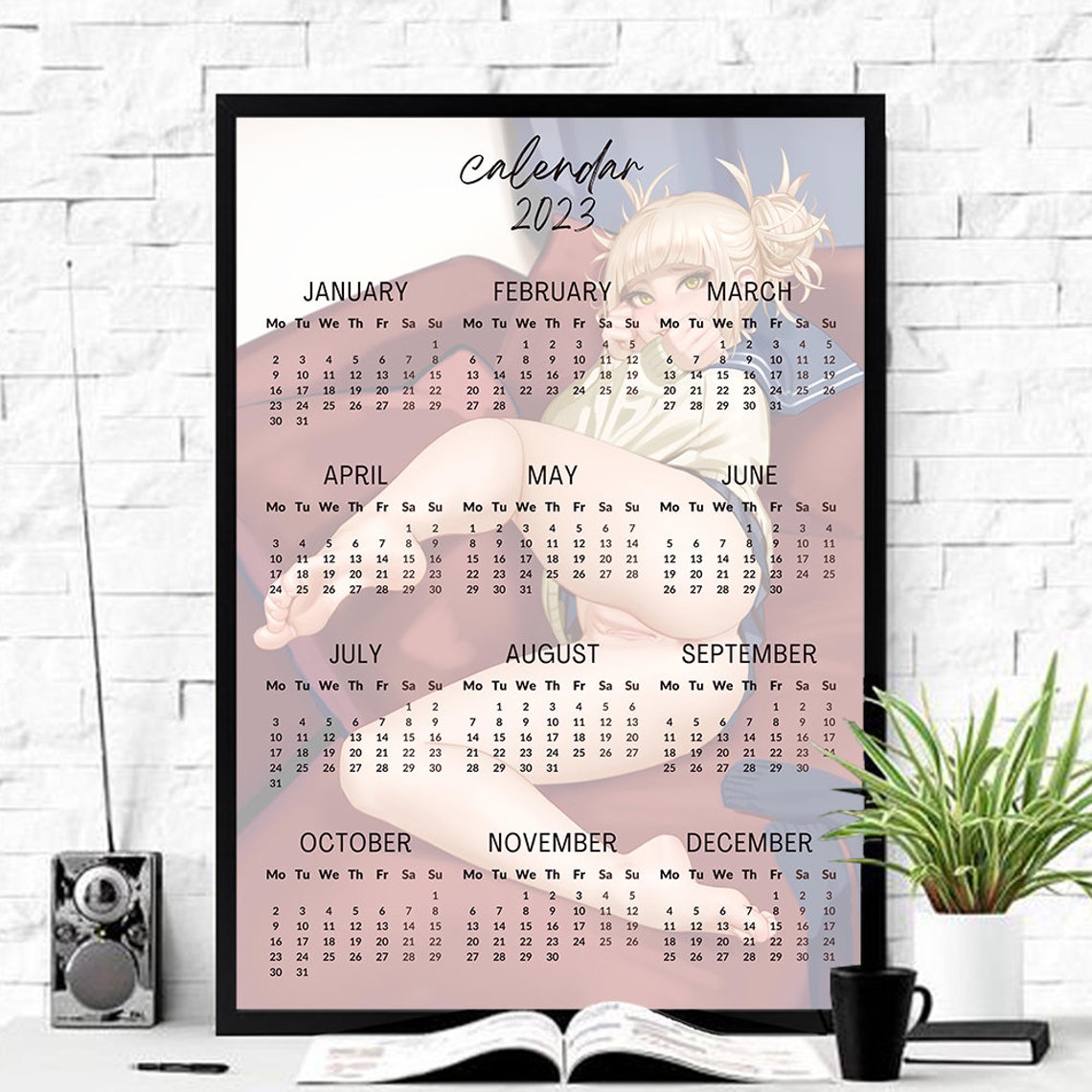 2023 Wall Calendar Anime Girl Poster 2023 Calendar Poster Etsy